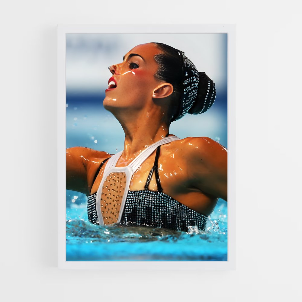 Poster Ona carbonell bleues – affiche Natation synchronisée (vue 3)
